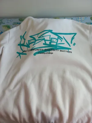 Sudadera polar hombre blanca