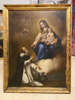 Sillas de enea verdes y beige