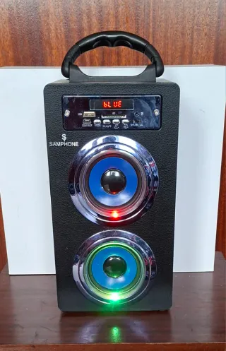 Altavoz radio Karaoke Samphone con Luces LED