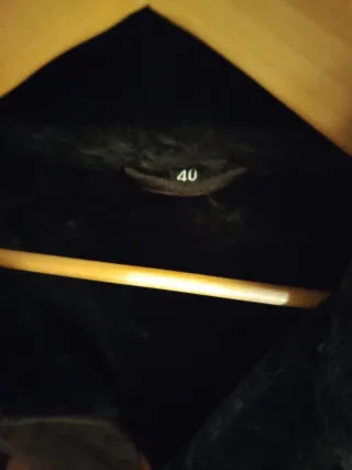 Chaqueta ante marrón con forro negro