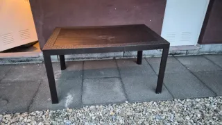 Mesa de jardín polipropileno marrón