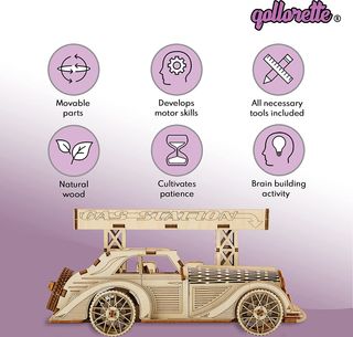 Puzzle 3D Madera Coche Gas Station