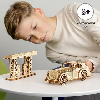 Puzzle 3D Madera Coche Gas Station