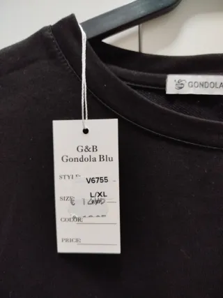 Camiseta negra básica nueva XL