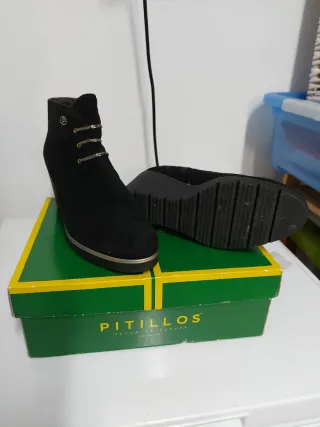 Botines Pitillos Negros Mujer Talla 39