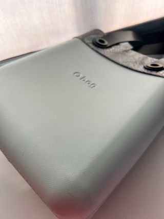 Bolso O bag chic azul claro gris