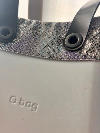 Bolso O bag chic azul claro gris