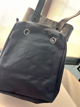 Bolso O bag chic azul claro gris