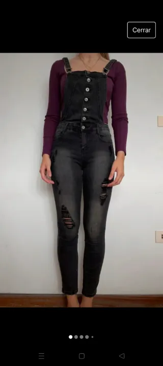 Mono vaquero negro largo Stradivarius