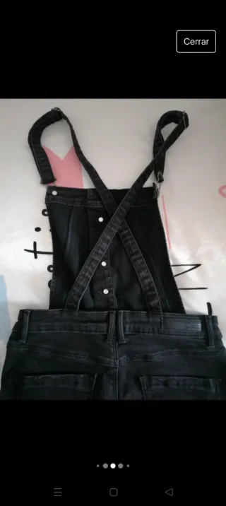 Mono vaquero negro largo Stradivarius