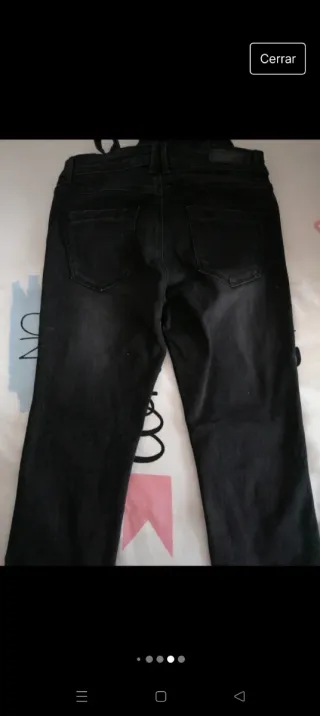 Mono vaquero negro largo Stradivarius