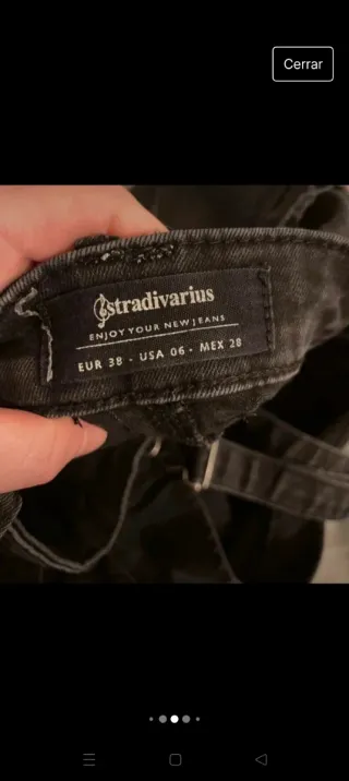 Mono vaquero negro largo Stradivarius