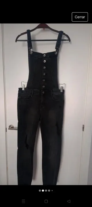 Mono vaquero negro largo Stradivarius