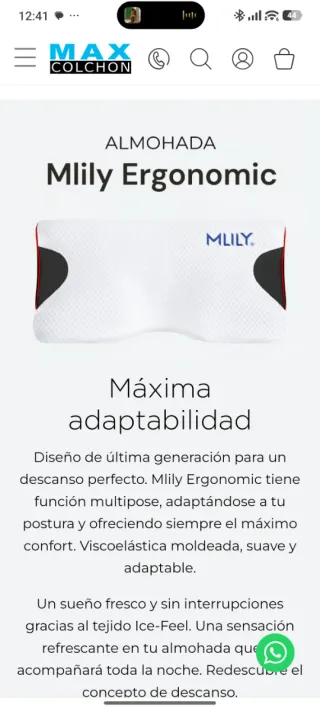 Almohada ergonómica MLILY