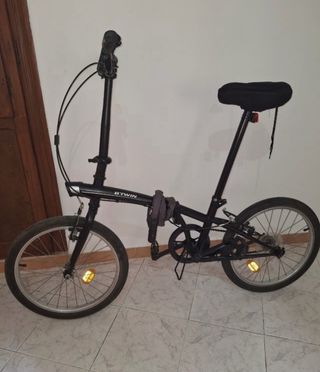 Bicicleta plegable Btwin Tilt100 Negra