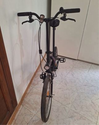 Bicicleta plegable Btwin Tilt100 Negra