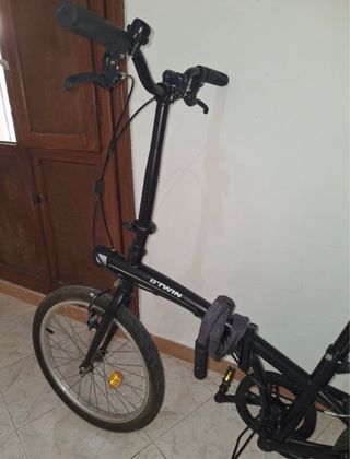Bicicleta plegable Btwin Tilt100 Negra