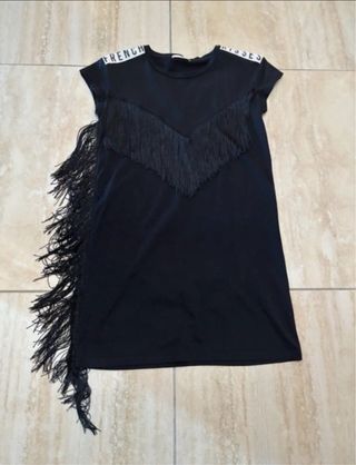 Vestitino nero con frange