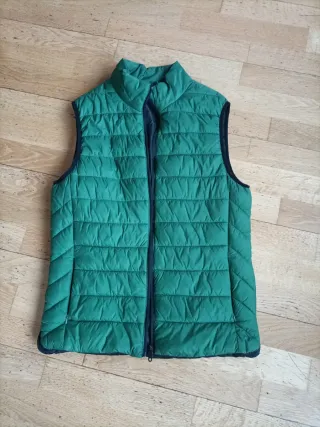 Chaleco acolchado verde talla M