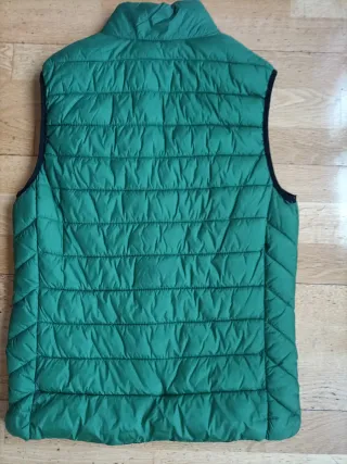 Chaleco acolchado verde talla M