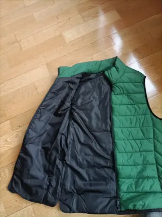 Chaleco acolchado verde talla M