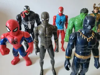 Figuras Marvel: Spiderman, Hulk, Thor, Loki, Venom