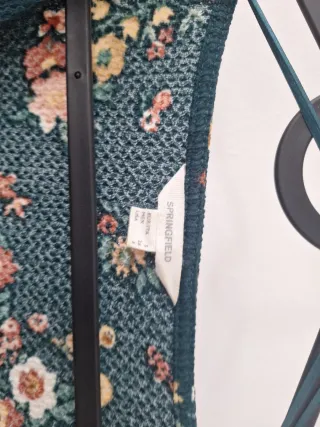 Vestido floral verde talla S