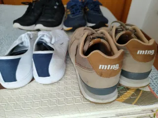 Lote 4 pares zapatos hombre