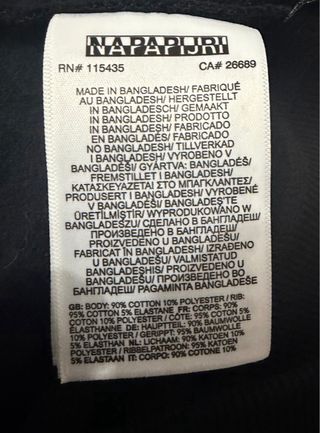 Felpa Napapijri Uomo con Zip e Cappuccio Tg 3XL