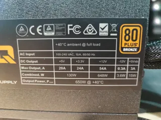 Fuente Alimentacion EVGA 650 BQ