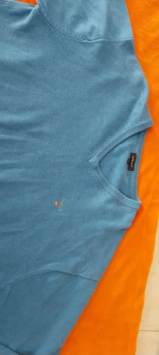 Jersey GANT cuello pico azul Talla XXXL
