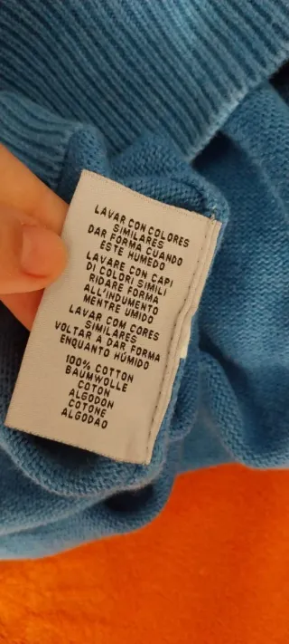 Jersey GANT cuello pico azul Talla XXXL