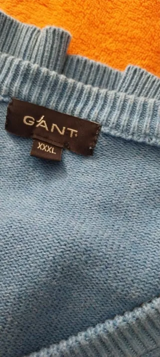 Jersey GANT cuello pico azul Talla XXXL