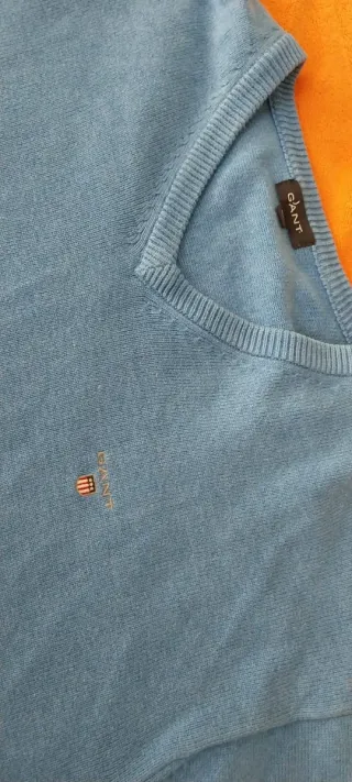 Jersey GANT cuello pico azul Talla XXXL