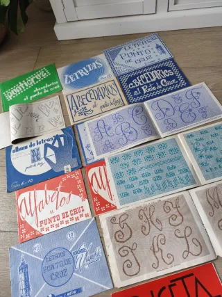 Álbumes antiguos punto de cruz