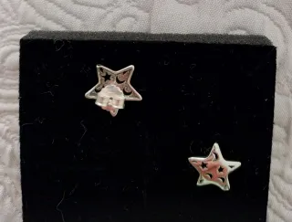 Conjunto Colgante y Pendientes Estrella de plata
