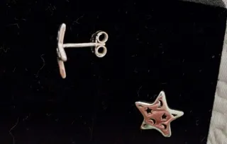 Conjunto Colgante y Pendientes Estrella de plata