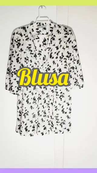 Blusa larga Zara estampadamide 42x77