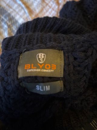 Maglione BLY03 collo alto blu taglia M