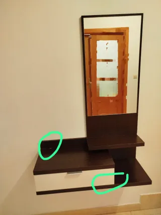 Recibidor moderno madera y cristal