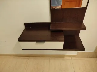 Recibidor moderno madera y cristal