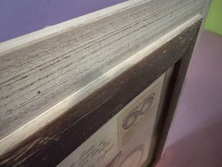 Cuadro de madera con lámina de bicicleta