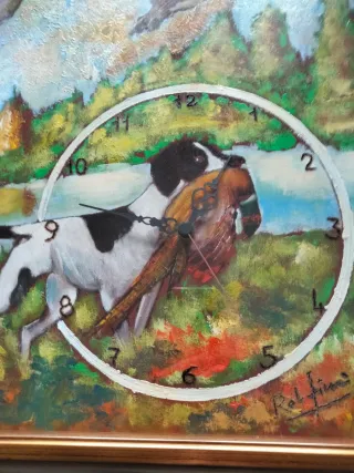 Quadro con orologio dipinto