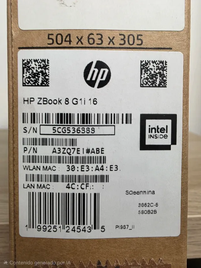 Portátil HP Zbook 8 G1i 16