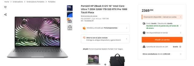Portátil HP Zbook 8 G1i 16
