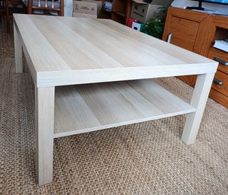 Mesa de centro IKEA efecto roble blanco