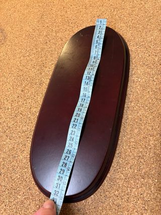 Base ovale in mogano