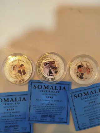 Monedas Plata Boda Real Española 1998