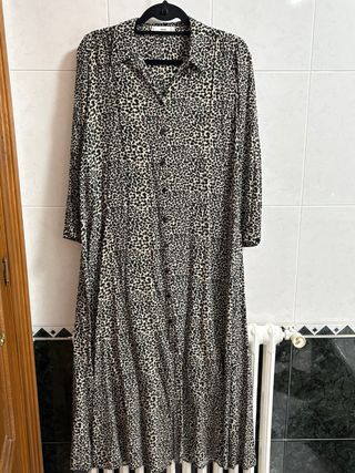 Vestido largo estampado Mango Talla S