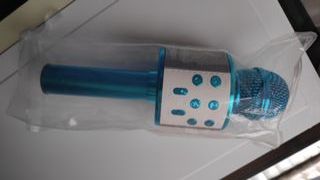 Micrófono Karaoke Bluetooth Azul